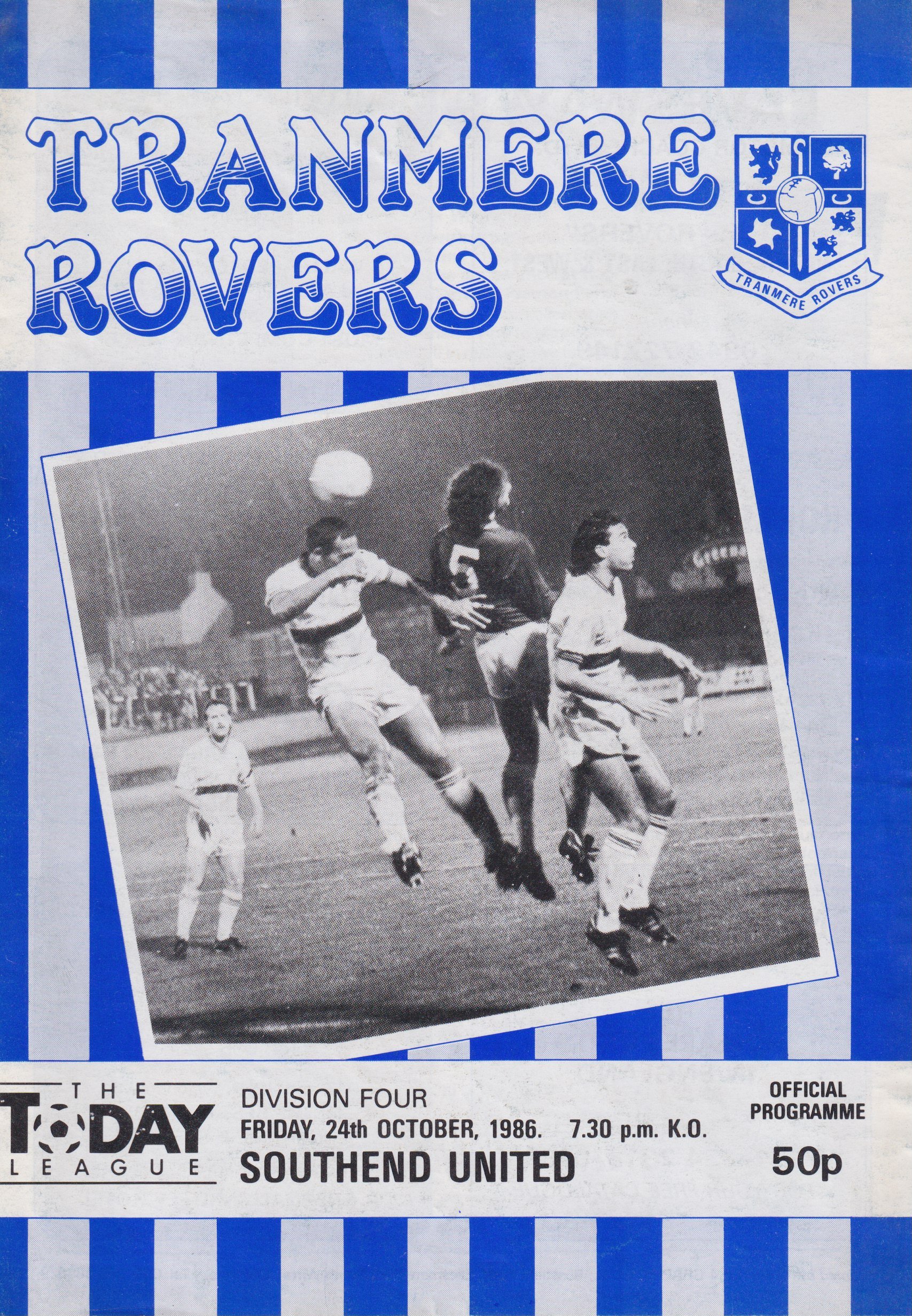Tranmere Rovers v Southend United match programme